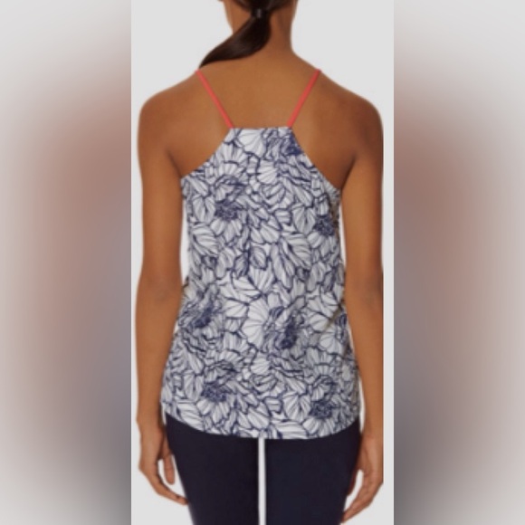 The Limited Floral Camisole Top High Low Blue White Large - Picture 2 of 9